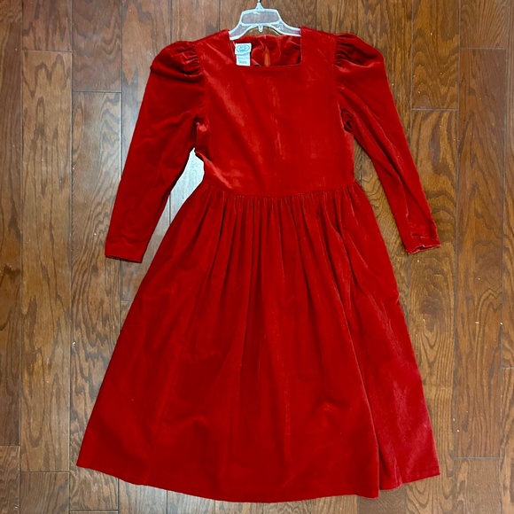 Vintage Laura Ashley Dress Excellent Condition long sleeve corduroy puff pleats - Picture 1 of 7